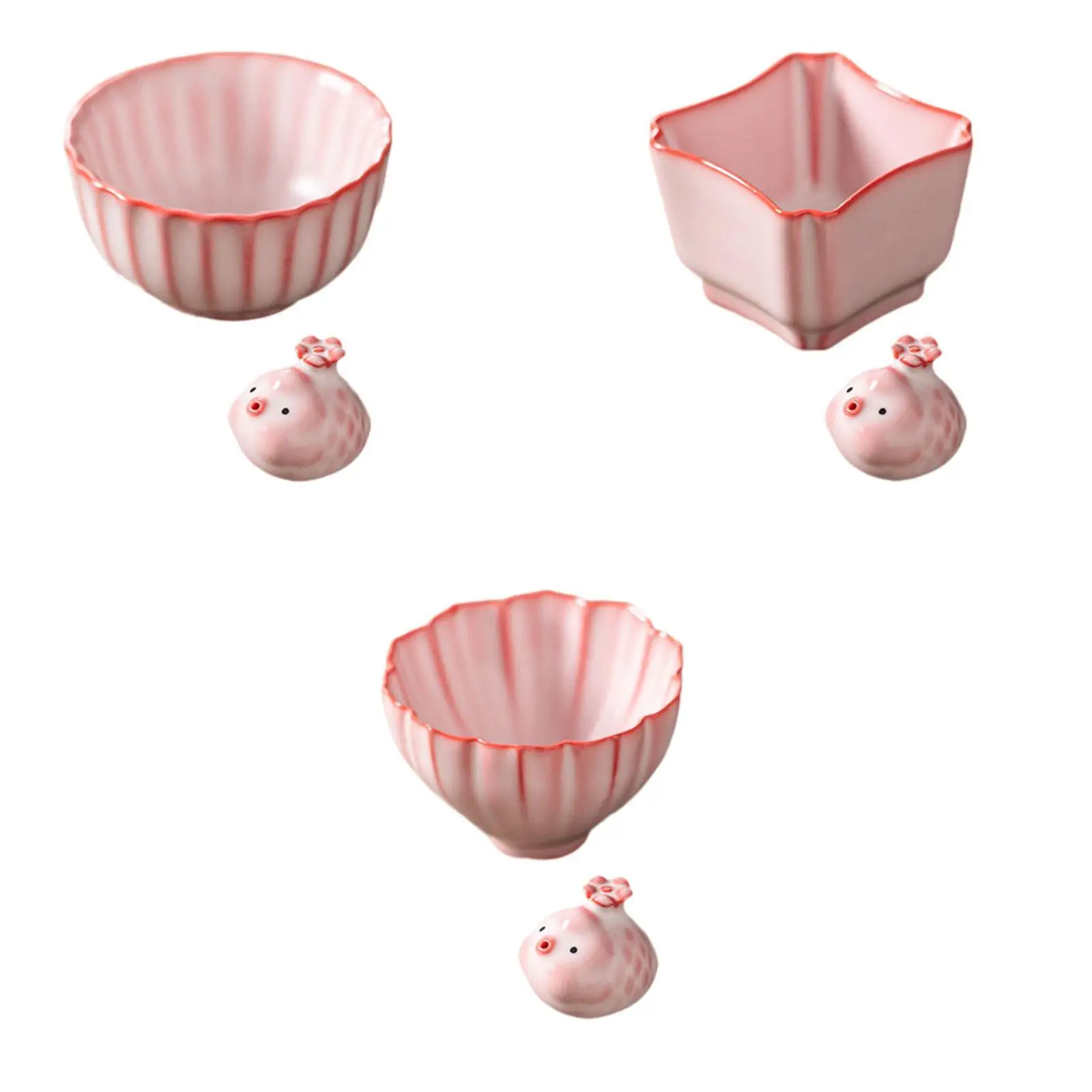 

Ceramic Teacup with Tea Pet Miniature Animal Figurine for Office