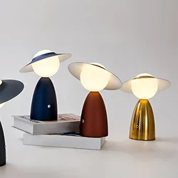 Cordless charging desk lamp, warm light, stepless adjustable touch light, portable desk lamp suitable for home desk lamps