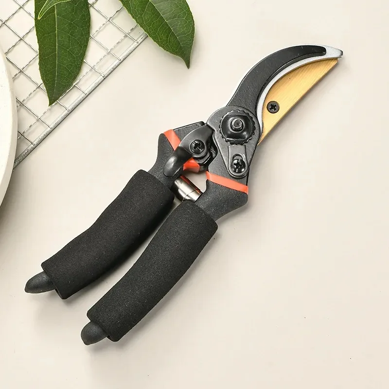 Heavy Duty Tree Branch Pruning Shears,Titanium Coated Sharp Blade Pruner with Return Spring & Safety Lock for Home Garden Work