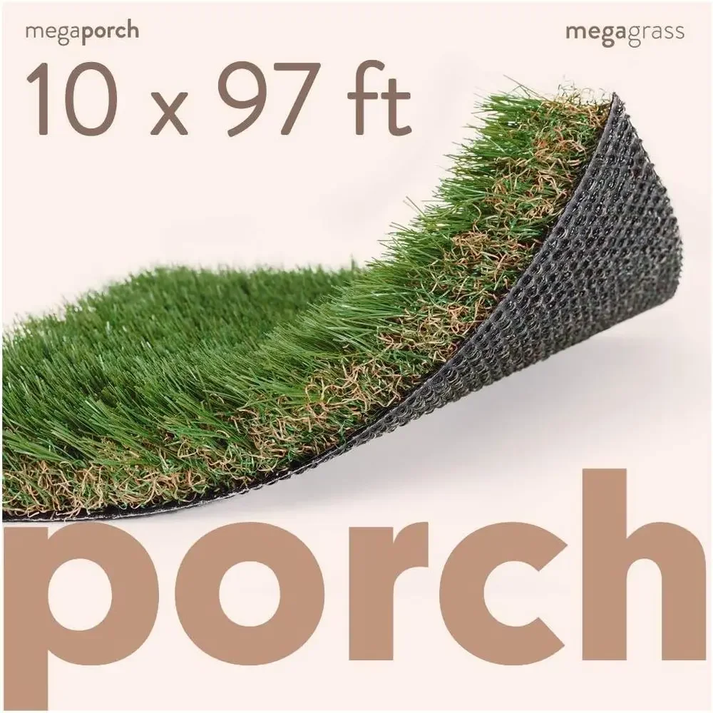 15 x 2 ft Premium Synthetic Outdoor Grass Rugs - Ideal for Decks, Patios, Lawns, Pet Areas, and Balconies