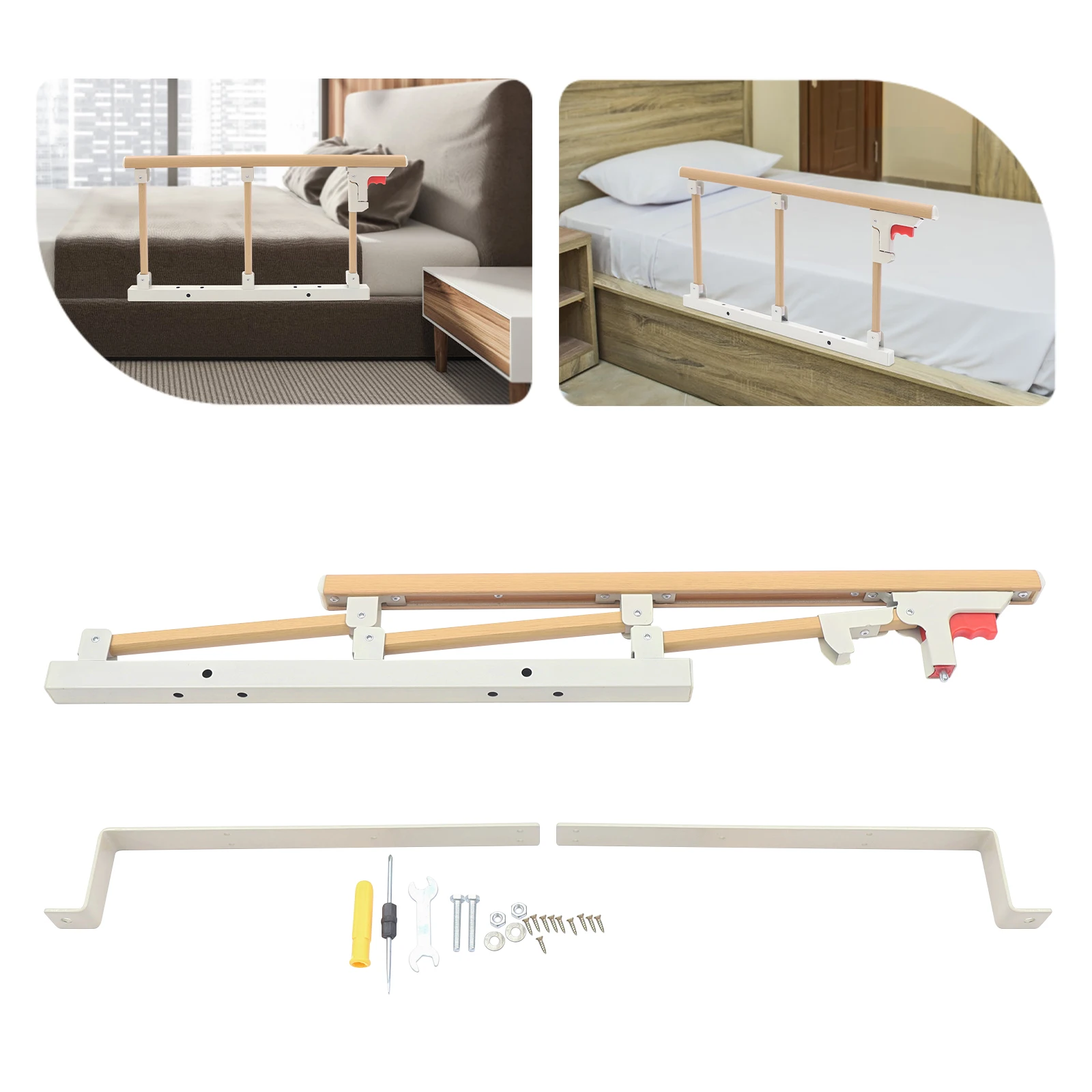 Safety Bed Rail: Durable, Space-Saving, One-Click Folding Design for Family Protection & Peace of Mind