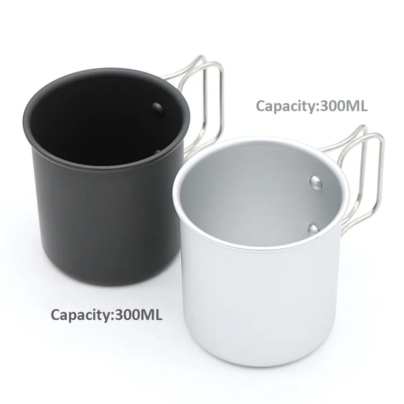 Camping Mug Aluminum Alloy Cup Tourist Tableware Picnic Utensils Outdoor Kitchen Equipment Travel Cooking Set Cookware Hiking