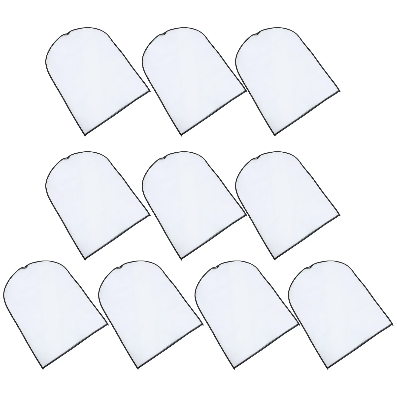

10Pcs Closet Dustproof Garment Covers Reusable Storage Bags for Suit Dress Hanging Clothes Protection