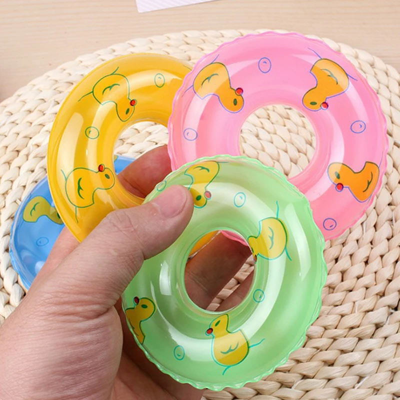 

Kids Mini Swim Ring Bath Toy Summer Fun Swimming Pool Accessory Float Ring Toys For Rubber Ducks Doll Inflatable Bath Toy