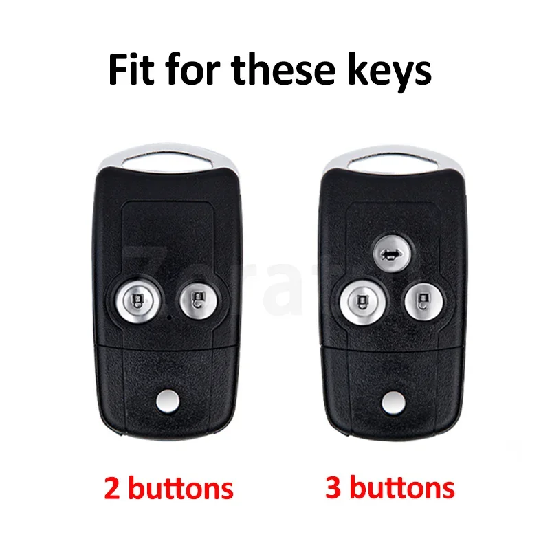 2/3 Buttons TPU Car Flip Shell Fob For Honda Civic Fit Accord CRV HRV Jazz Odyssey For Acura TL TSX ZDX RSX CRZ Key Case Cover