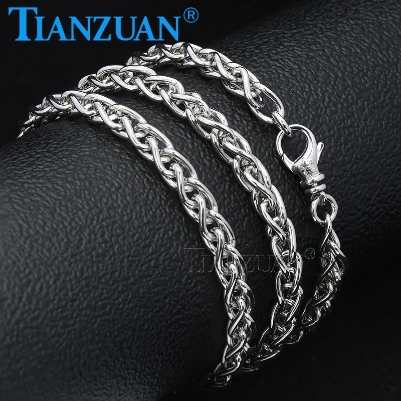 

Trendy 5mm 925 Silver Men's Bracelet Necklace Fashion Punk Curb Cuban Link Chain for Men Women Fine Jewelry Gift