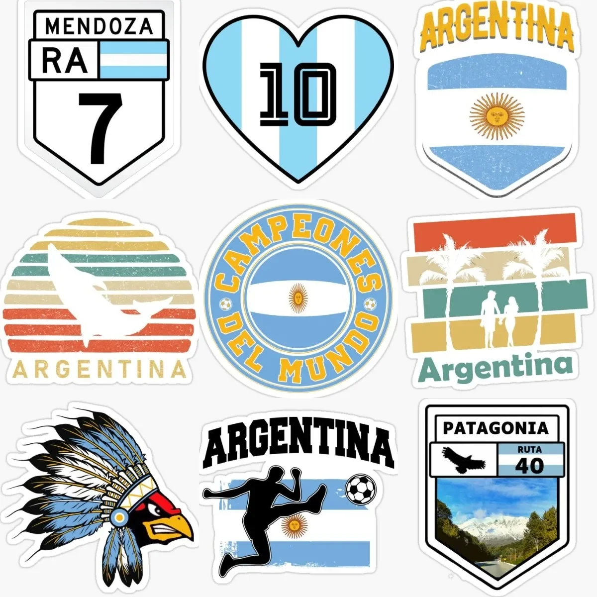

Argentina Creative Sticker Bicycle Vinyl Window Laptop Car Glass Truck Moto Glass Helmet Racing Van Wall Door Decal Accessories