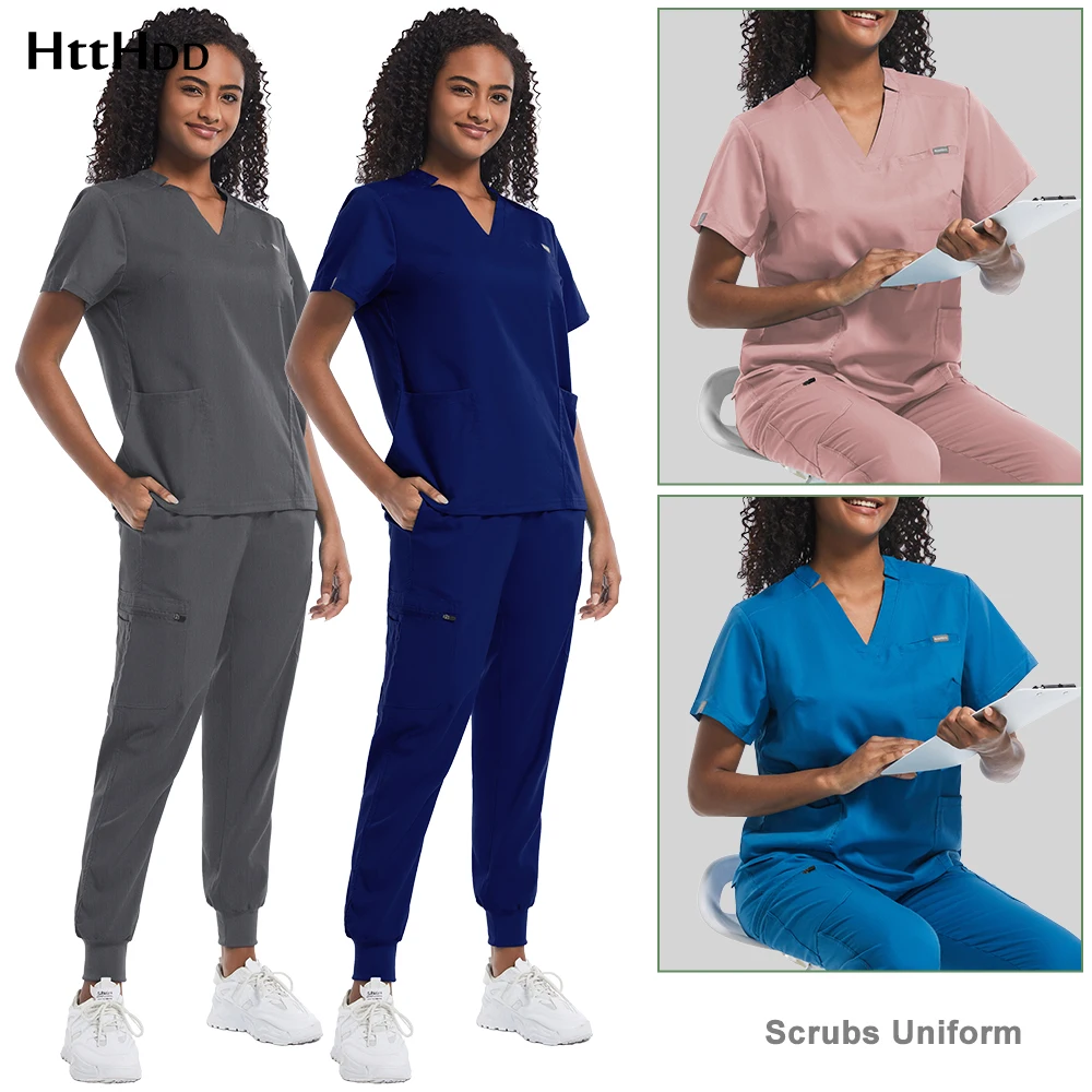 

Surgical Uniform Woman Hot Sales Unisex Wholesale Scrubs Suit Pet Clinic Veterinary Nursing Work Clothes Men Elastic Medical Set
