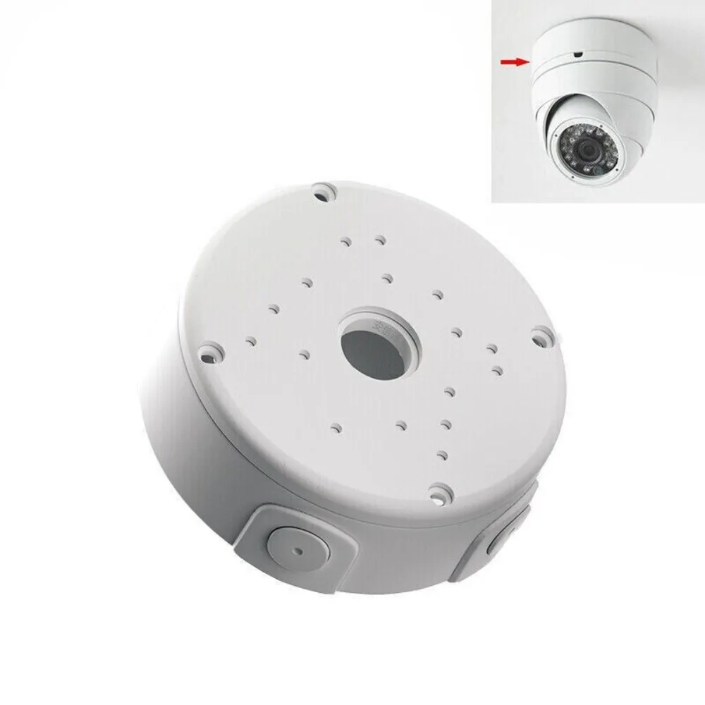 suportes de vigilancia impermeavel dome caixa de juncao camera cctv cameras universais ferramenta fixa suporte plastico branco do espaco da parede 01