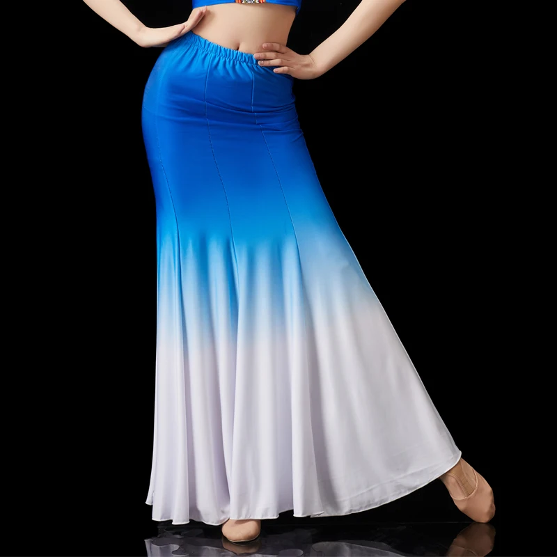 Long Mermaid Peacock Dance Costume Dress Chinese Traditional Minority Dai Dance Female Classical Fishtail Dress Performance
