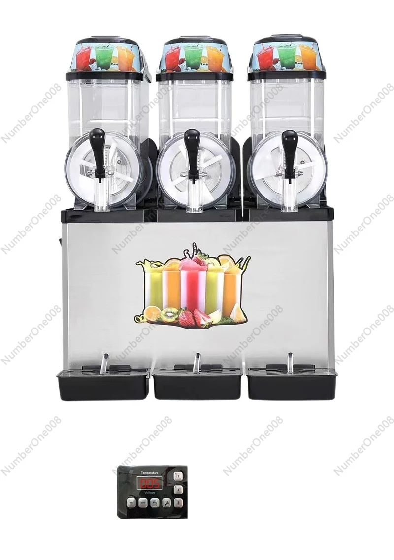 3-Tank Slushie Machine Commercial - Automatic Frozen Beverage Dispenser for Juice & Cocktails