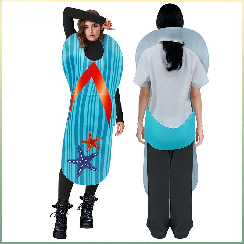 

Костюм-шлепанцы с цифровым принтом для Хэллоуина, тематический наряд для взрослых на вечеринку