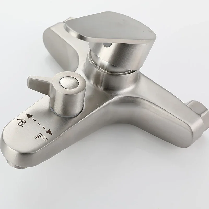 Bathroom Shower Faucet Stainless Steel Mixer Tap Hot and Cold Bathroom Mixer Mixing Valve Bathtub Faucet Shower Faucets Set
