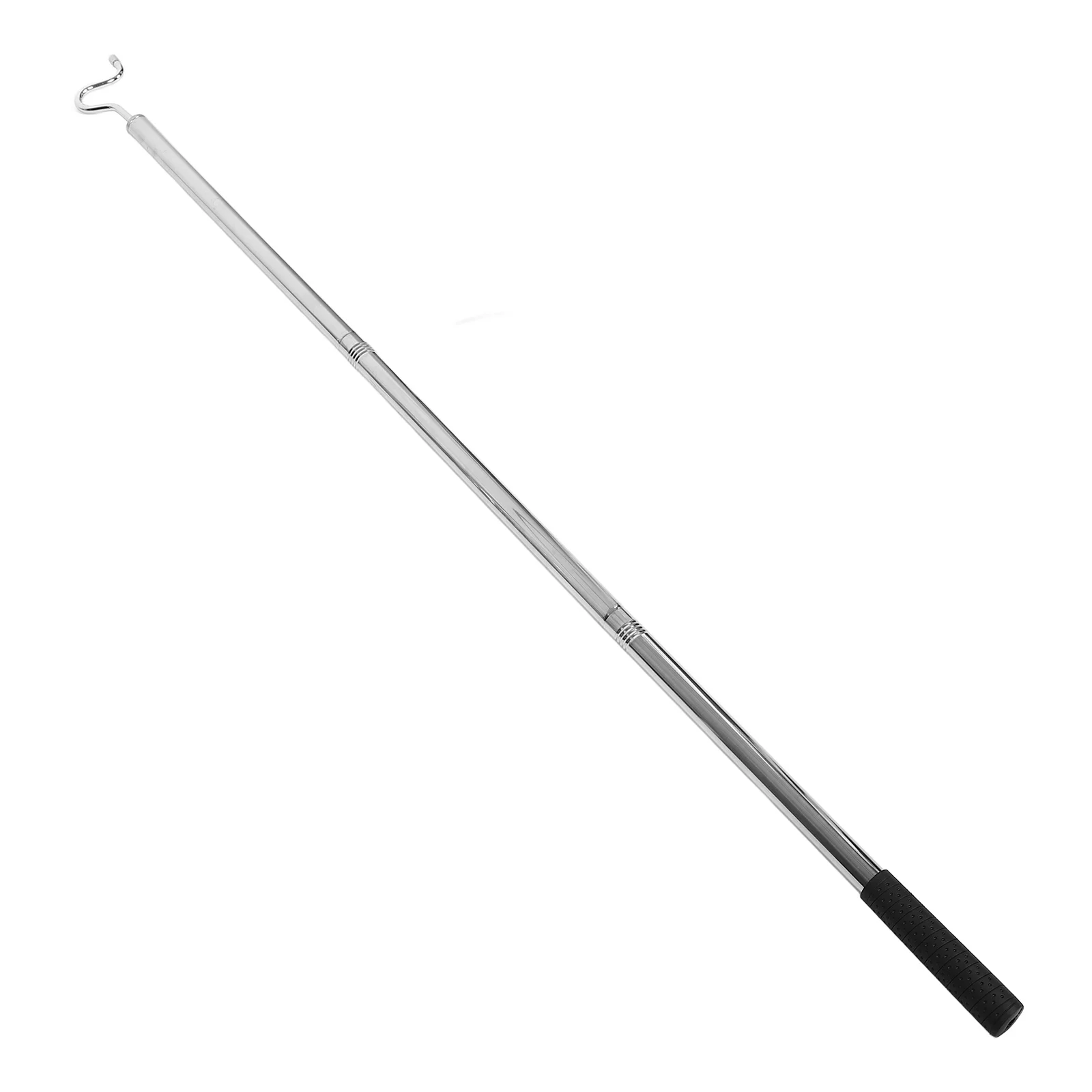 

Stainless Steel Drying Pole Clothes Rod Threaded Pipe Detachable Heavy Duty Closet Organizer Long Handle Hook Reacher Garment