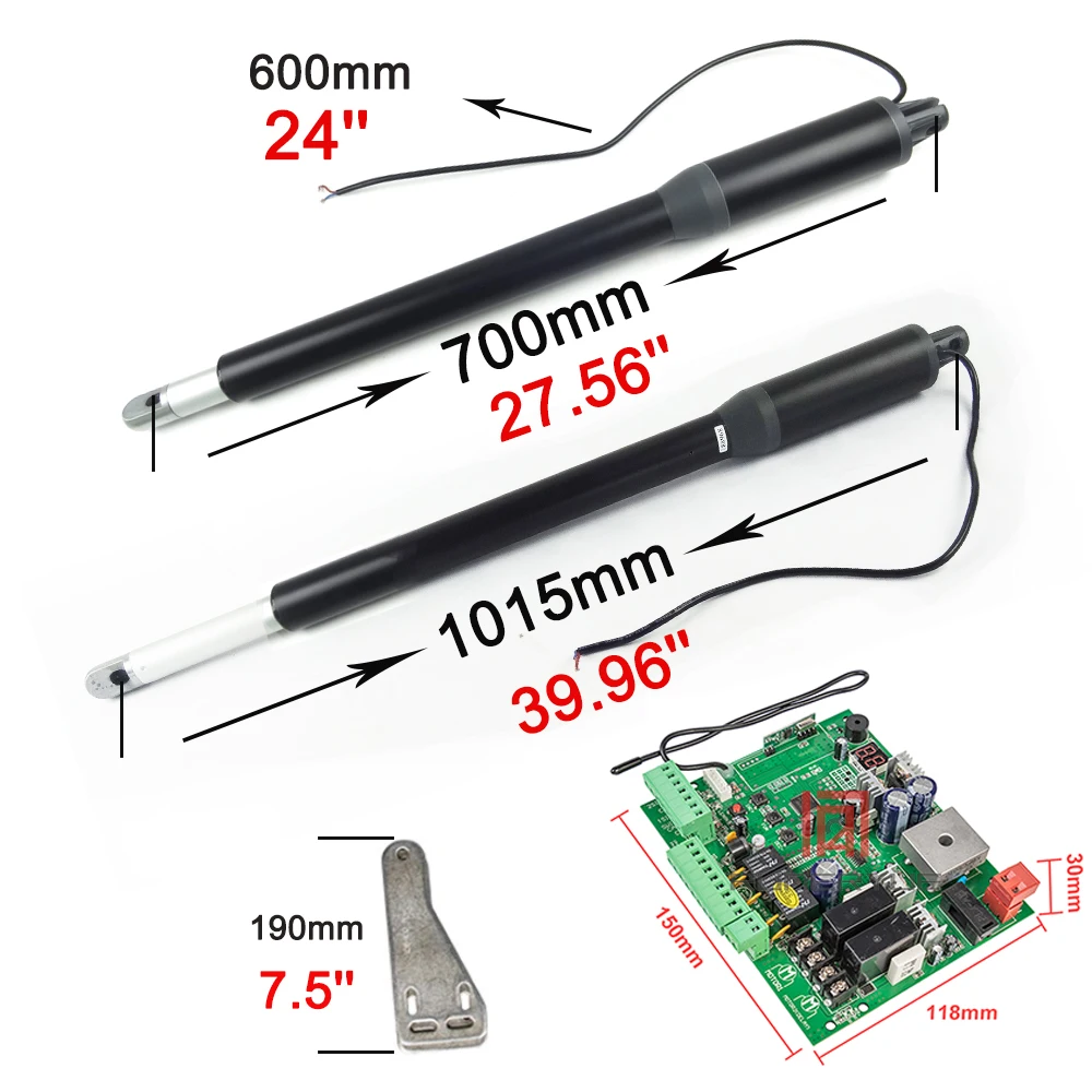 Solar Gate Openers Automatic Single Swing Opener with Door Opener Remote Complete Kits for 6.5 Ft or 330 Pounds Gates Fence