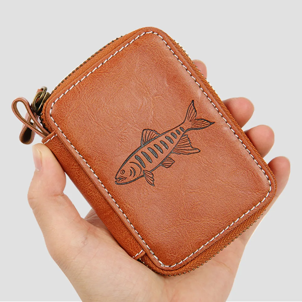 

Fishing Lure Bag Spoon Bait Wallet Trout Lure Artificial Crank Bait Pesca Fishing Tackle Spoon Lure Portable Waterproof PU Bag