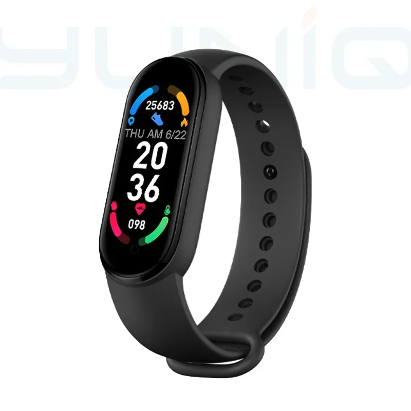 

Yuniq Фитнес-трекер активности Часы Монитор сердечного ритма Смарт-браслет Часы Смарт-браслет M6 Магнитная зарядка