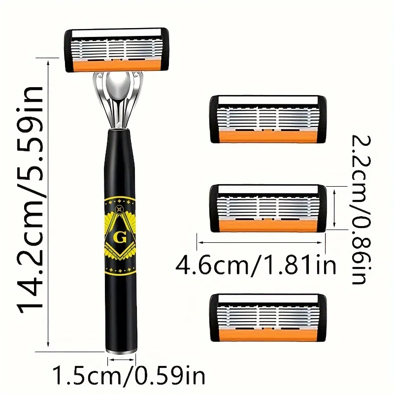 Classic Men's Shaver with 6-Layer Ultra Sharp Blades, Durable and Progressive Design, Safe, Smooth and Painless Shaving