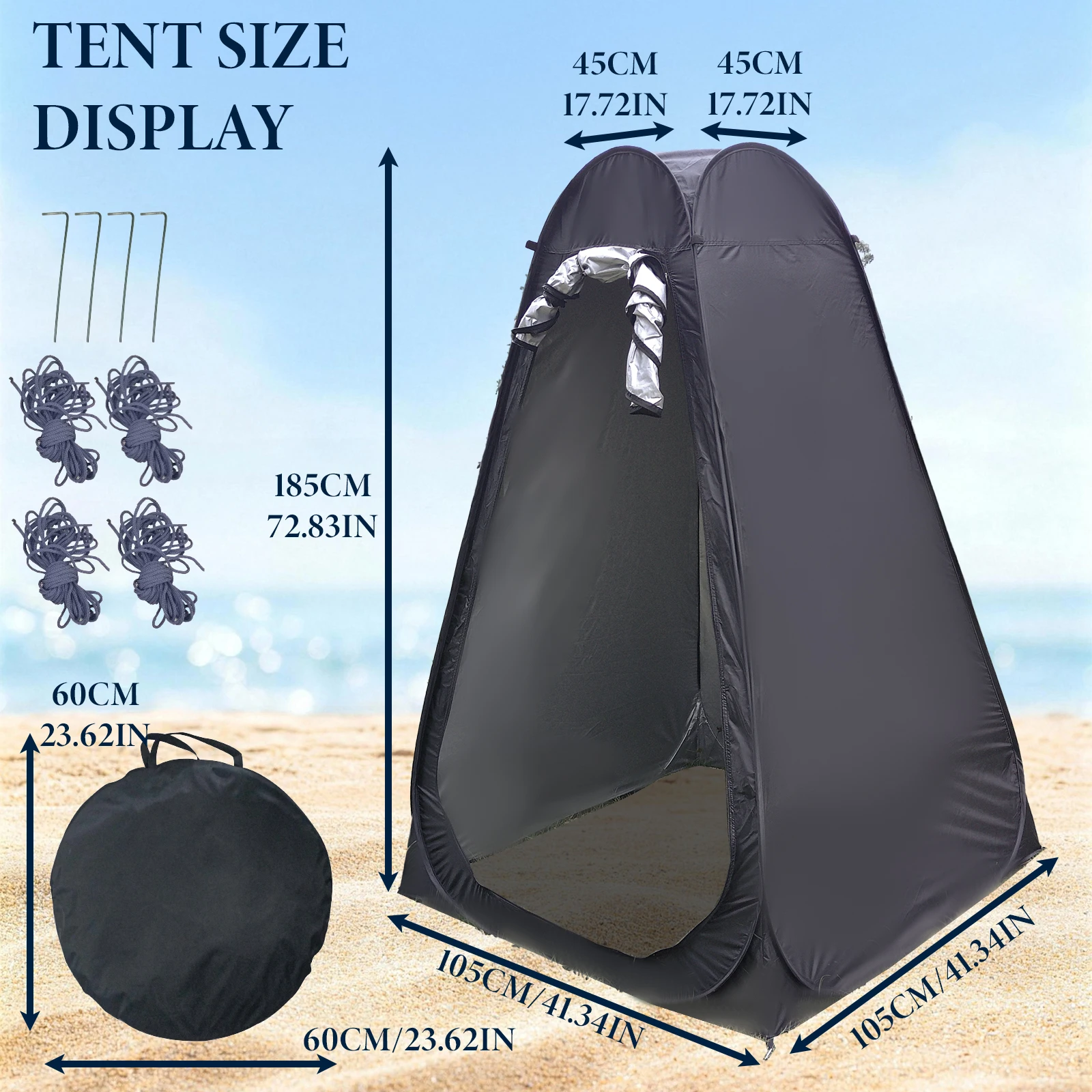 1Set Beach Pop Up Shower Tent  - Outdoor Camping Toilet Tent 评论和价格