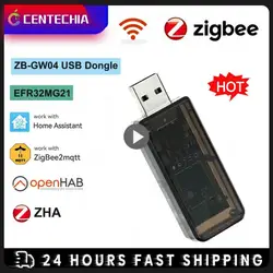 Zigbee 3.0 USB Dongle Based On Silicon Labs EFR32MG21 Universal Zigbee Gateway ZB-GW04 Adapter Support ZHA Zigbee2MQTT OpenHAB