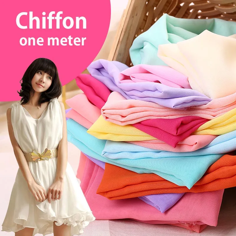 Chiffon Fabric for Dress Shirts Soft Solid Shiny Silky Satin Thin Lightweight,blue,pink,gray,black Koshibo Fabric