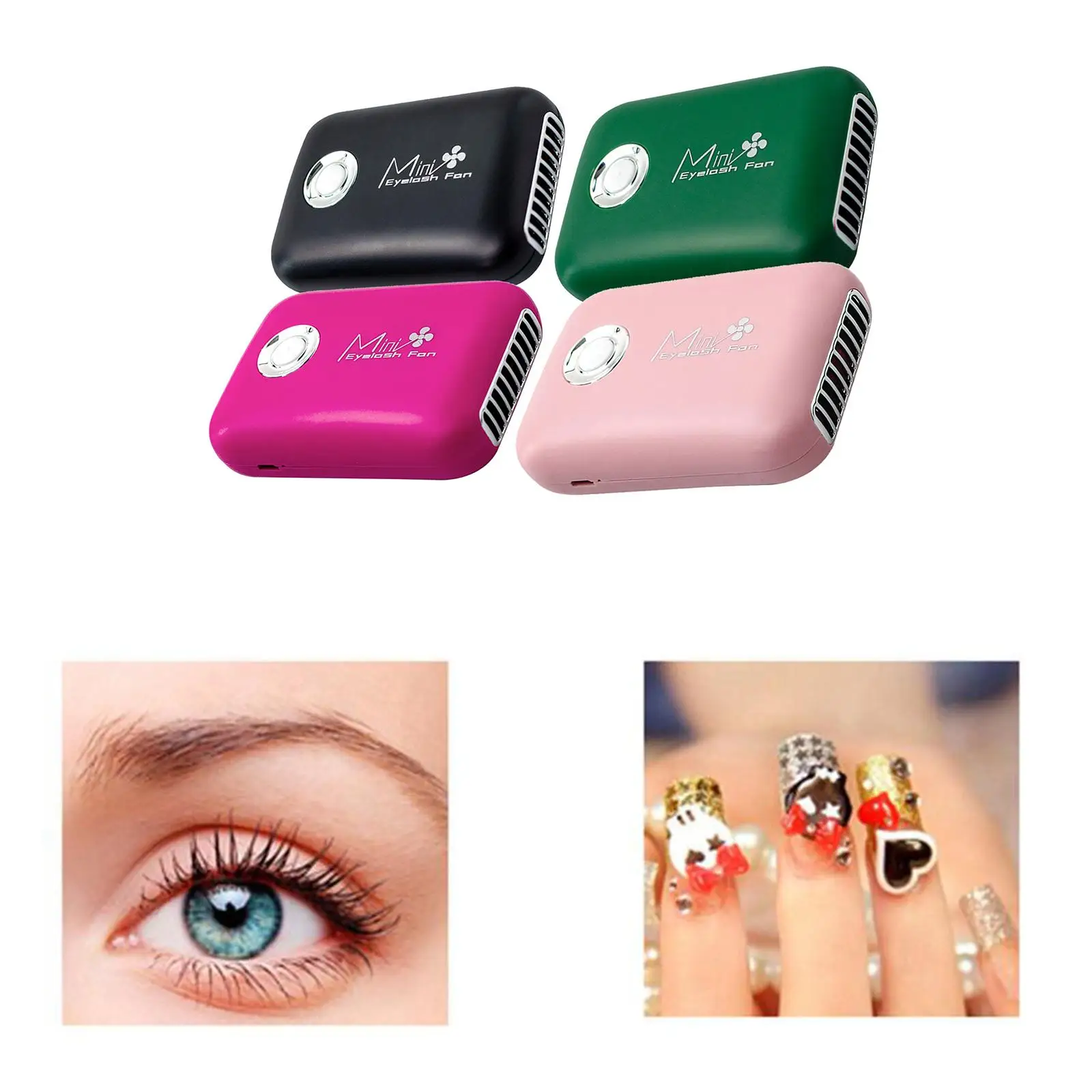 Bladeless Eyelash Fan Dryer Rechargeable Cooling Fan for Glue Quick Dry Tool