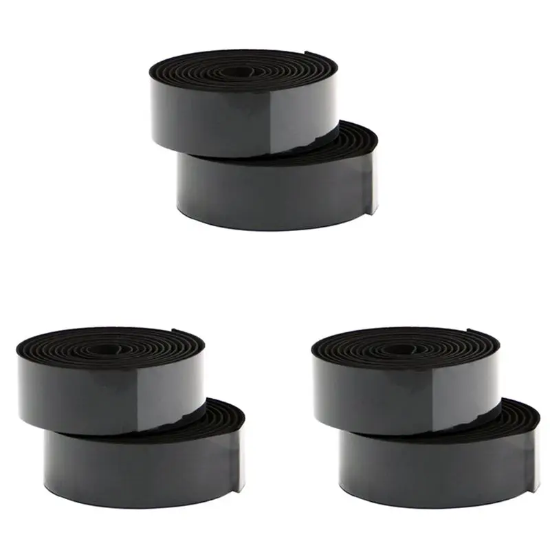 A99I-3 Pcs Road Bike Bicycle Cork Handlebar Bar Grip Wrap Tape + 6 Bar Plugs-Black