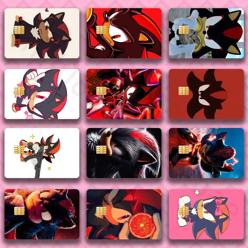 S-Shadow the H-HedgehogS Credit Card HD Stickers Game Card Decal Card Matte Film Skin Small Chip Waterproof Sticker