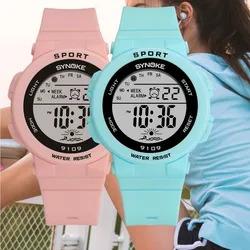 SYNOKE Student Sport Watches For Kids Colorful Electronic Watches 50M Waterproof Clock Children Digital Watch For Boys Girls