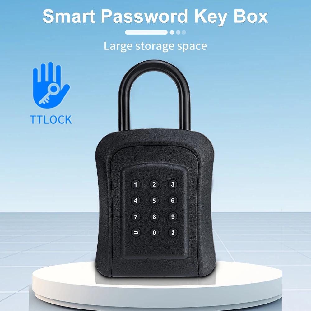 TTlock Electronic Key Safe Key Box Digit Password Code Wall Mount Security Pad Lock for Home Office Key Safe Secret Storage Box