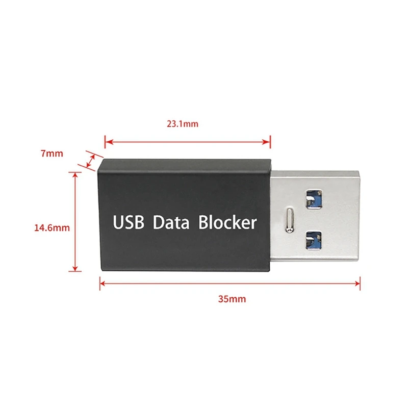 Hot TTKK 5Pcs USB Data Blocker,Charge-Only USB Blocker Adapter For Blocking Data Sync, Protect Against Juice Jacking Black