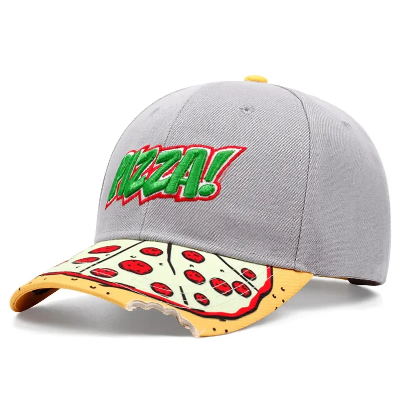 2023 Spring Autumn New Baseball Caps For Men Fashion Pizza Brim Design Trucker Snpaback Hats For Women Cotton Golf Cap Male