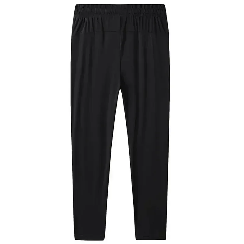 حجم كبير 7XL 8XL 9XL الصيف الحرير الجليد Sweatpants الرجال عالية المرونة رياضة الركض الجري التجفيف السريع السراويل الرياضية الرجال السراويل