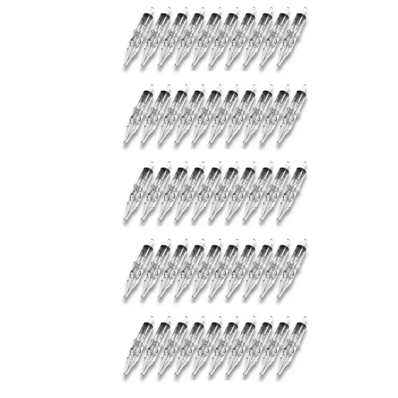 

50PCS MIX Transparent Sterile Disposable For Tattoo Cartridge Needles For Tattoo Pen Machine