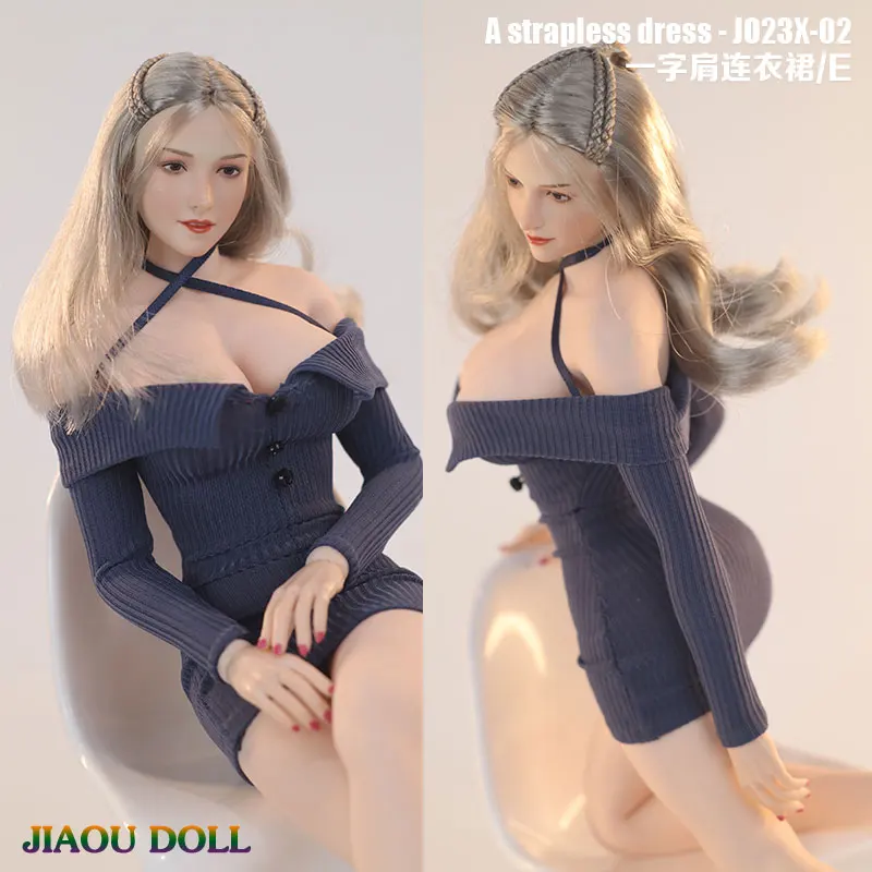 1/6 Scale Elegant Strapless Dress with Underwear Clothing Model Set for 12in Action Figure Tbleague PH S07 JIAOUL Doll Toys