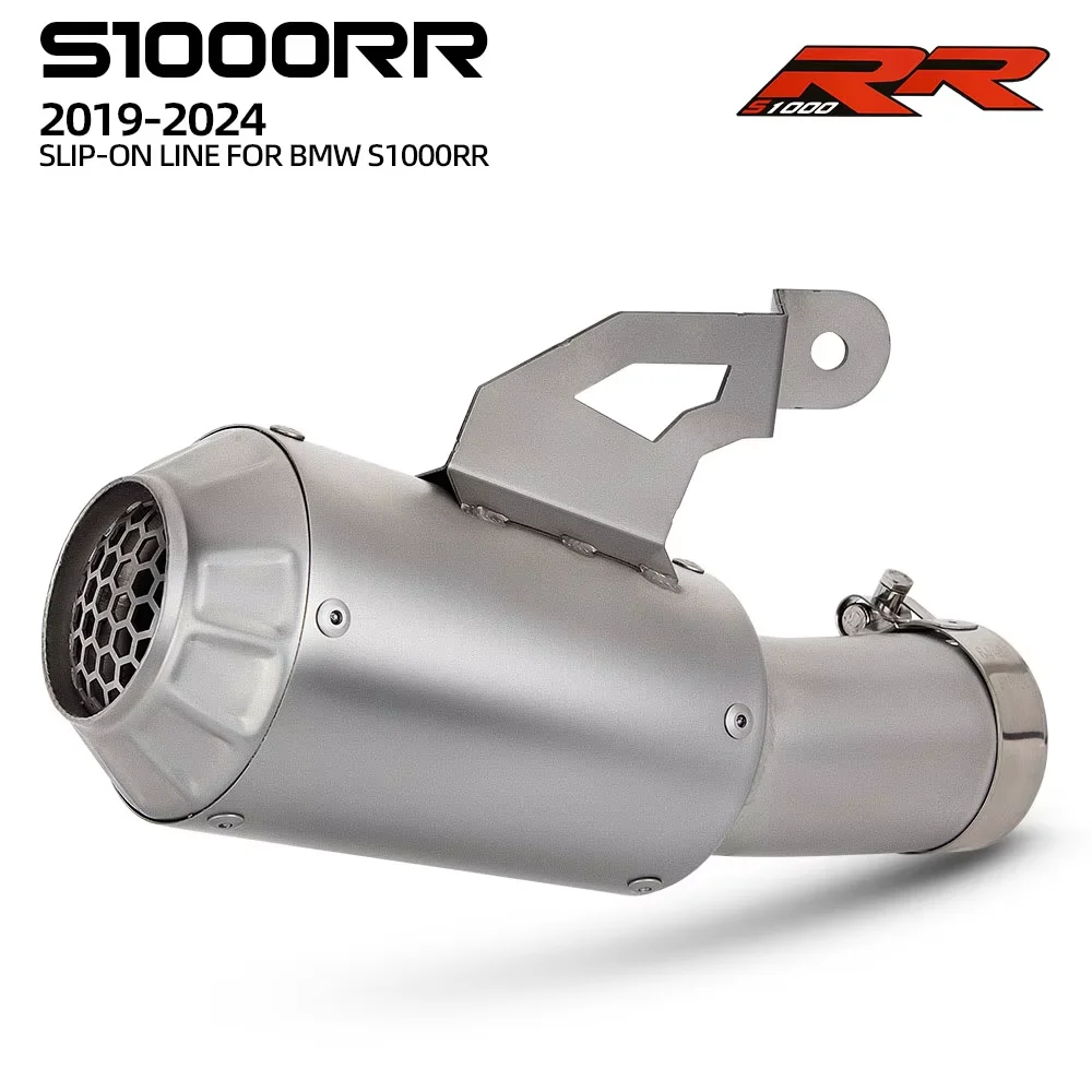 

For S1000RR 2019-2024 S1000R Exhaust System Motorcycle Muffler Slip on Racing Line Escape 60mm Interface Connect Original