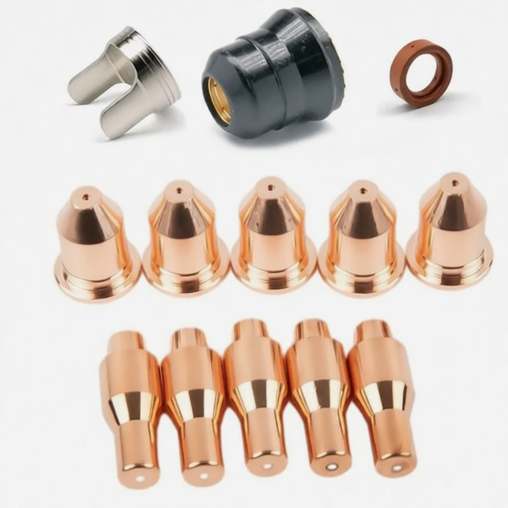 Industrial Grade Plasma Cutter Consumable Set PT60 Electrode Nozzle Shield Stand Off Metal Processing Welding Tool Spare Part