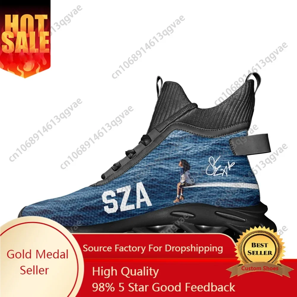 

Sza Music American Singer High Top Flats Sneakers Mens Womens Sports Running Shoes Lace Up Mesh Footwear Custom Made Shoe