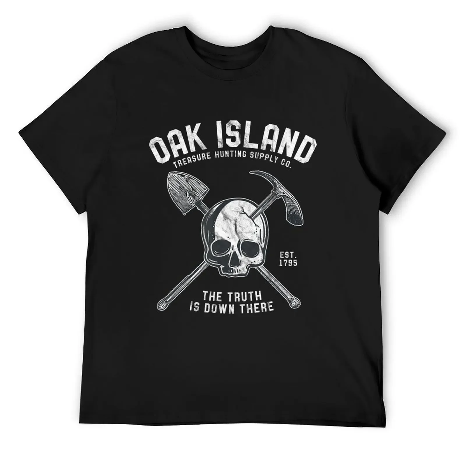 Oak Island Vintage Skull Templar Treasure Hunting T-Shirt street wear sublime animal prinfor boys Men's cotton t-shirt