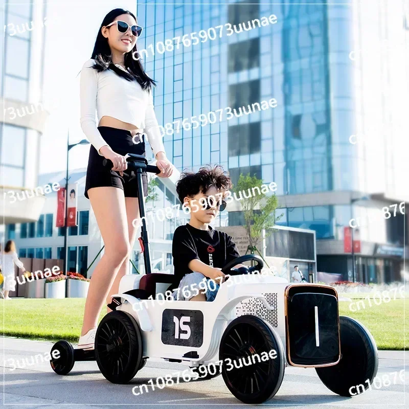 Electric Car Can Seat Adults with Double Boys and Girls  New Parent-child Car Four-wheel Remote Control Car