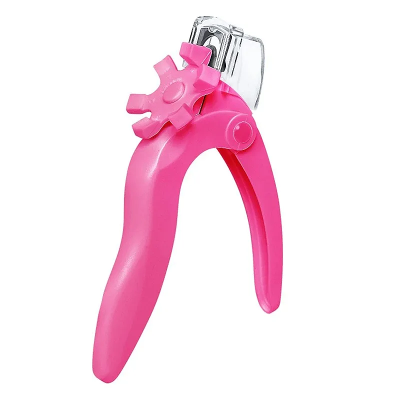 Coupe-ongles en U pour faux ongles en acrylique, outil de manucure de précision avec mesureur pour les bords des ongles