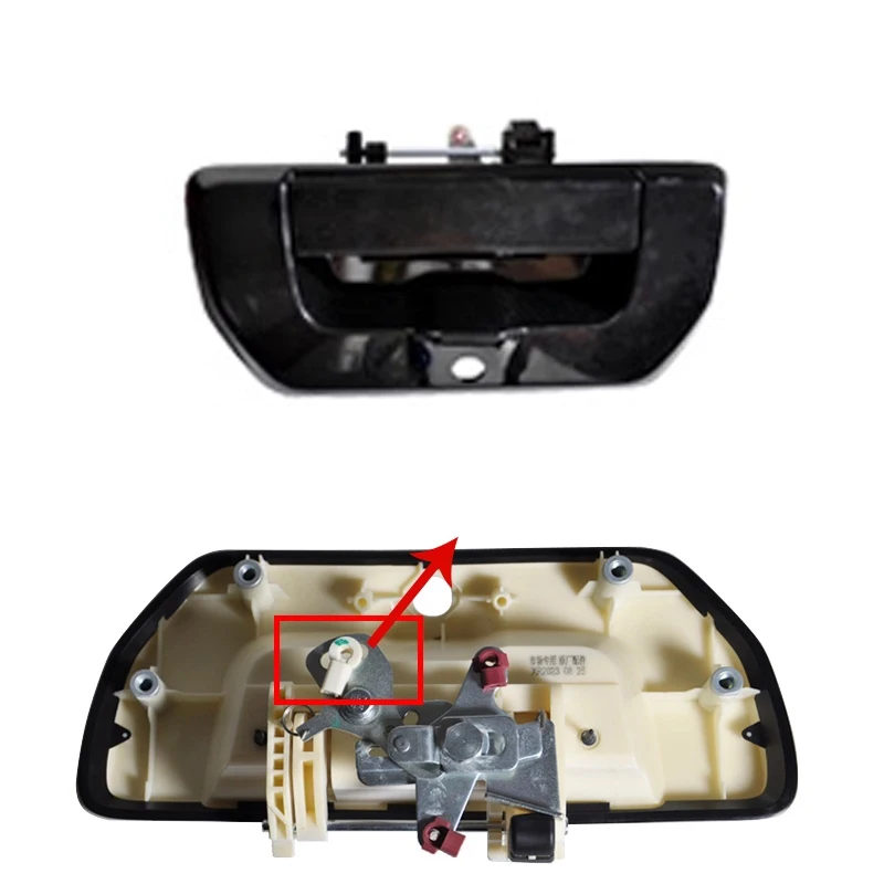 

Black Pickup Bed Tailgate Handle/Tailboard Outer Latch (With Lock) for Great Wall Cannon Passenger/Off-Road Versions
