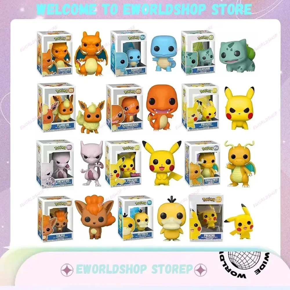 Funko Pop Pokemon Anime Figure Pikachu Figurine Collectible Model Ornament Cute Vinyl Dolls Action Figure Toys Gifts  for Kids