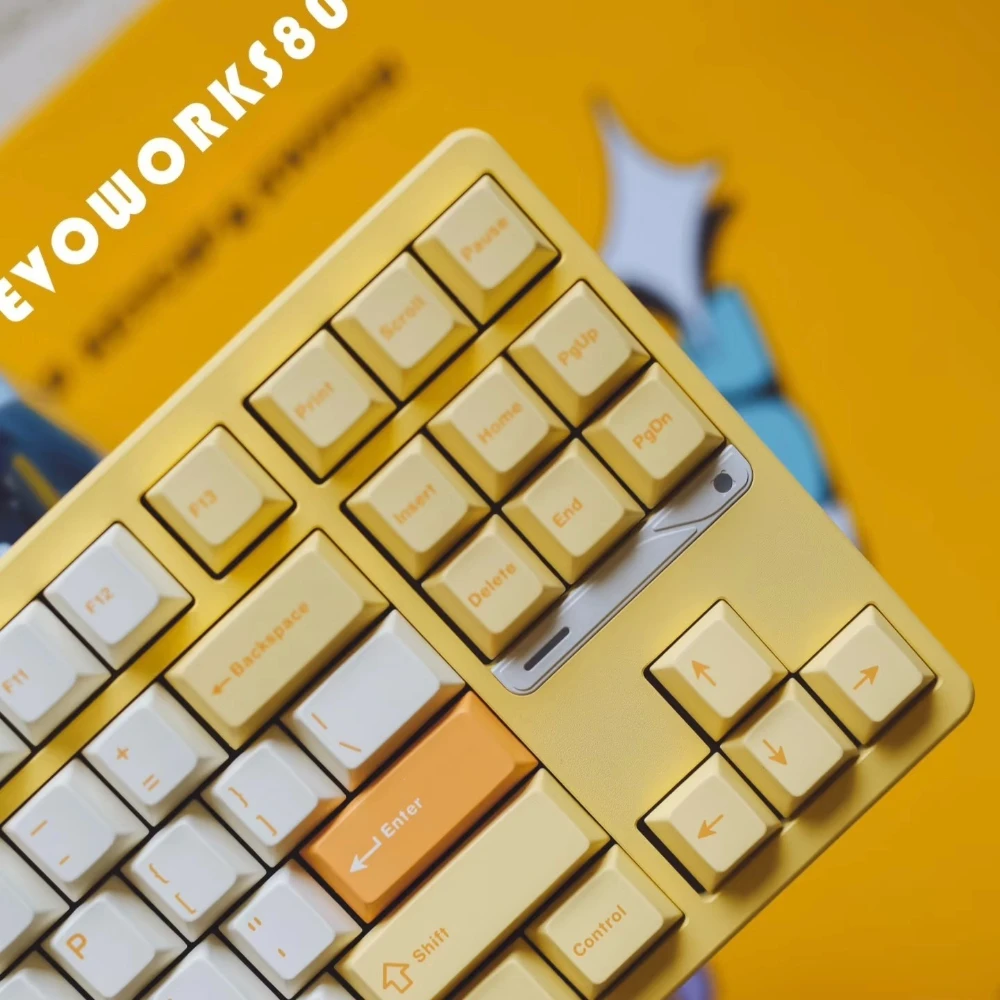 

Механическая клавиатура TickType EVO80, беспроводная трехрежимная горячая замена RGB QMK/VIA, 8000 мАч, аккумулятор, алюминиевая механическая клавиатура на заказ