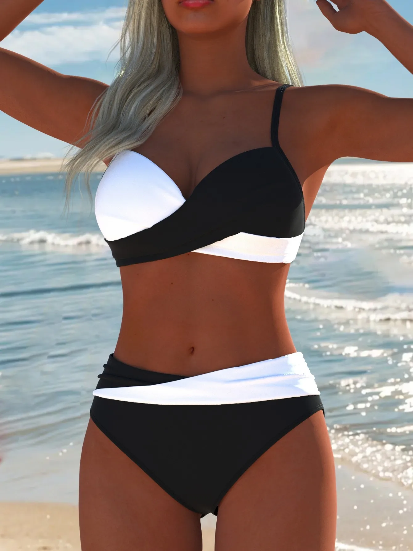 

Женский купальник, купальный костюм, пляжная одежда, летний пляжный фестиваль, отпуск, путешествия, сексуальный роскошный современный комплект из двух предметов, бикини