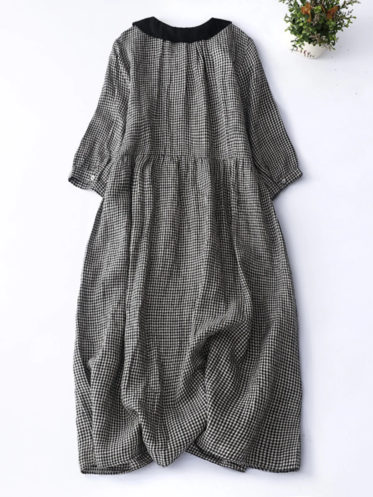 Lente Zomer Nieuwe Collectie vrouwen irt Dr Dunne Linnen Taille Cinched Lange Rok Pendelen Sle Midi Dr Enkel Stuk