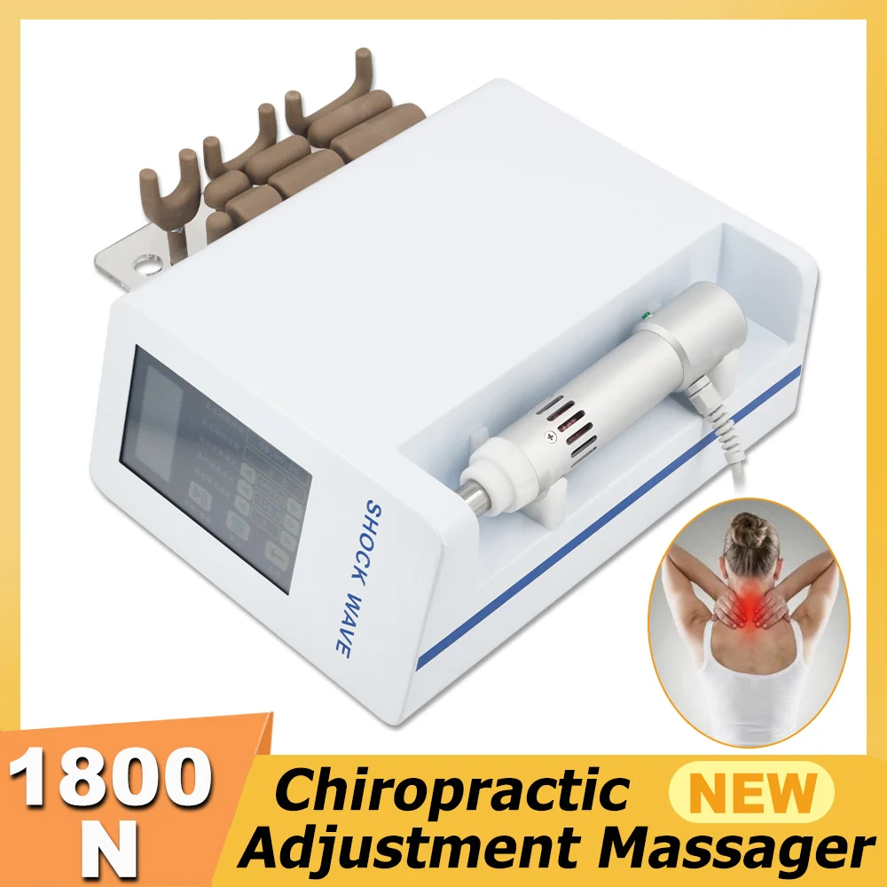 1800N Electric Chiropractic Adjusting Tool Correction Therapy Machine 10Heads Relieve Muscle Tension Physiotherapy