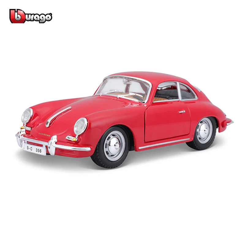 

Bburago 1:24 1961 Porsche 356B Coupe red alloy racing car Alloy Luxury Vehicle Diecast Cars Model Toy Collection Gift