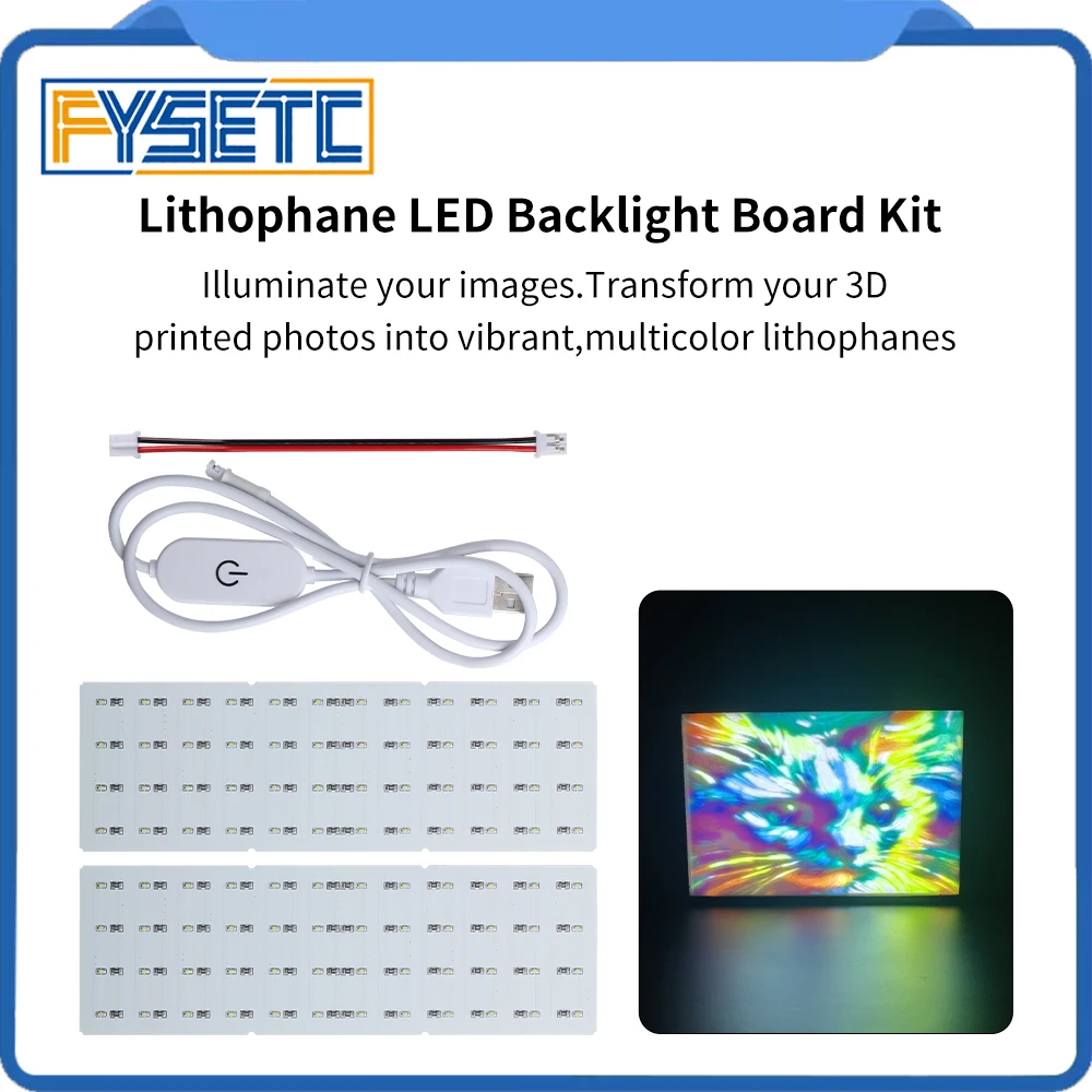 For Bambu lab Lithophane LED Backlight Board Kit DIY Lithophane Photo model for Bambu P1 X1 A1 A1 mini 3d Printers