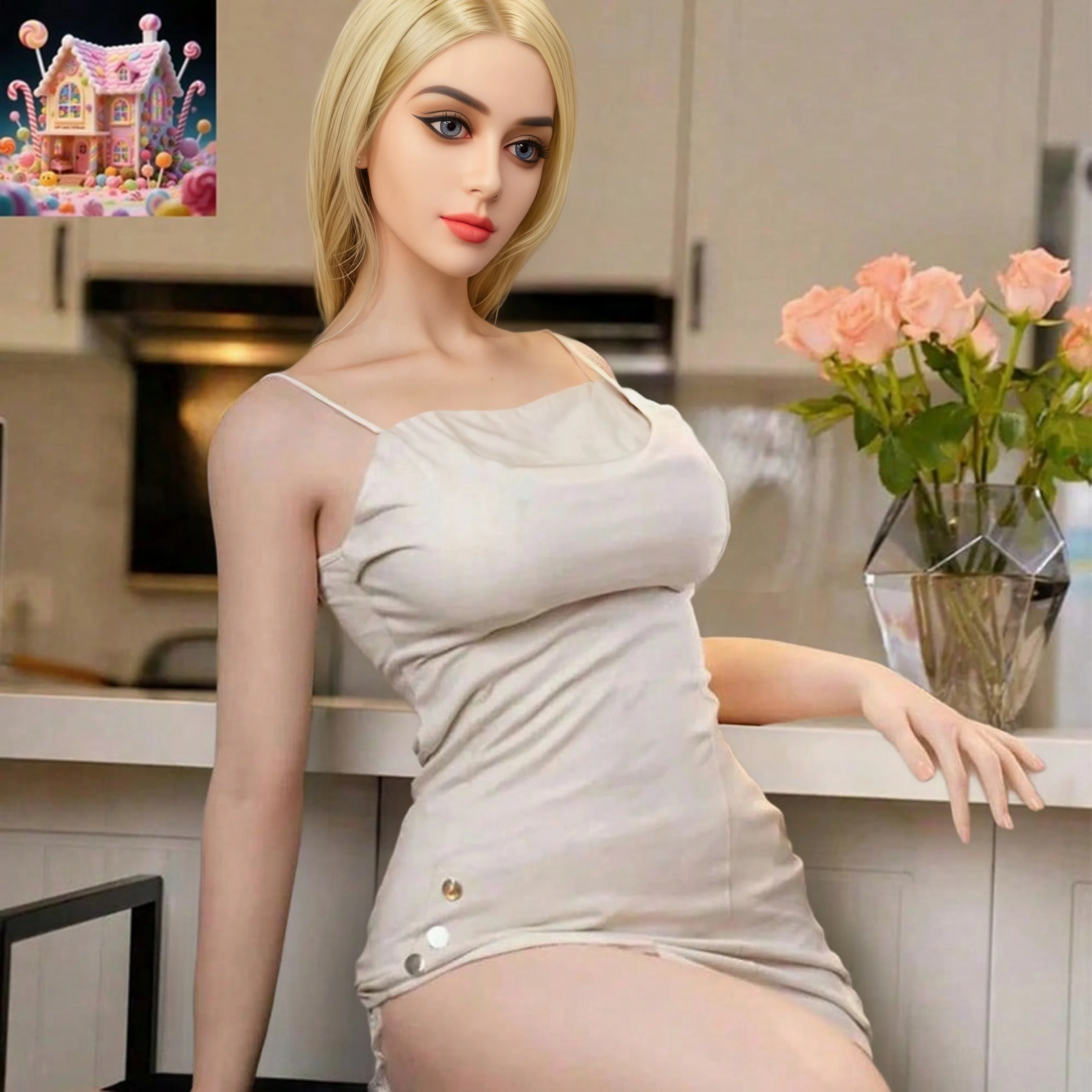 リアルなTPEドール 100cm 140cm 150cm、シームレスな全身ラブドール、可動式フレキシブル合金骨格、リアルな肌の質感